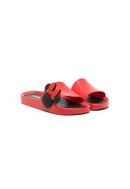 Mini Melissa Minnie open-toe slides - Rot