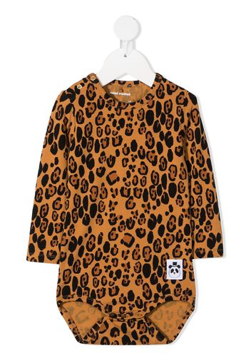 Mini Rodini Body mit Leoparden-Print - Braun