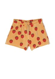 Mini Rodini all-over strawberry-print shorts - Braun