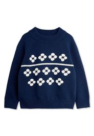 Mini Rodini floral knitted jumper - Blau