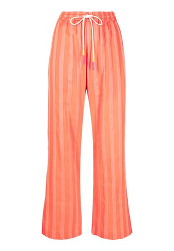 Mira Mikati striped wide-leg track pants - Orange