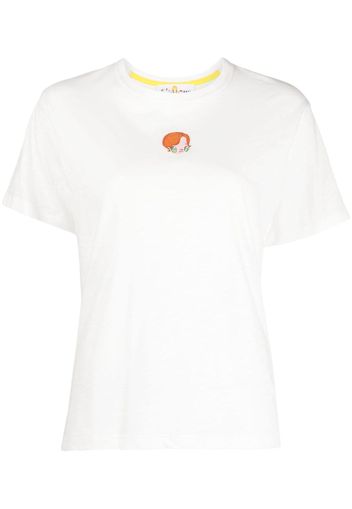 Mira Mikati logo-embroidered organic-cotton T-shirt - Weiß