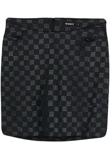 MISBHV logo-print mini skirt - Schwarz