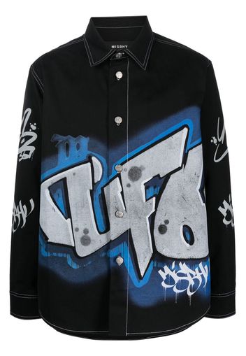 MISBHV spray paint-print shirt - Schwarz