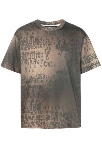 MISBHV logo-print bleached T-shirt - Braun