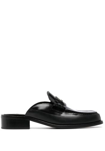 MISBHV Brutalist slip-on leather loafers - Schwarz