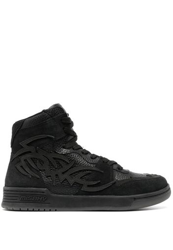 MISBHV panelled high-top leather sneakers - Schwarz