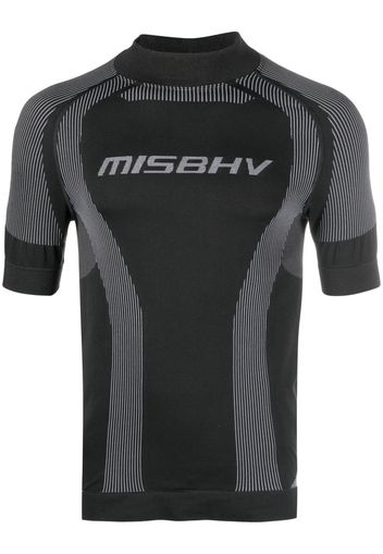 MISBHV logo-print striped performance T-shirt - Schwarz