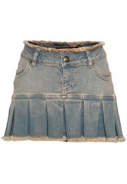 MISBHV pleated denim miniskirt - Blau