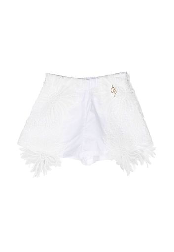 Miss Blumarine lace detail shorts - Weiß