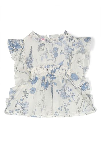 Miss Blumarine floral-print blouse - Weiß