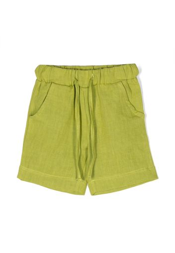 Miss Grant Kids drawstring linen shorts - Grün