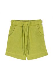 Miss Grant Kids drawstring linen shorts - Grün