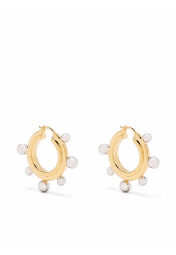 Missoma two-tone medium sphere hoop earrings - Gold