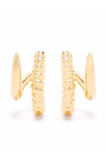 Missoma twisted claw mini hoop earrings - Gold