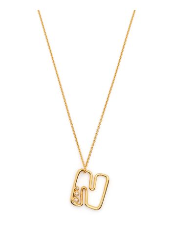 Missoma N-letter pendant chain-link necklace - Gold