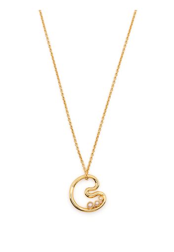 Missoma C-letter pendant chain-link necklace - Gold