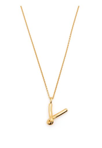 Missoma T-letter pendant chain-link necklace - Gold