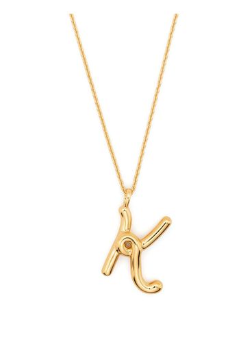 Missoma Curly Molten initial pendant necklace - Gold