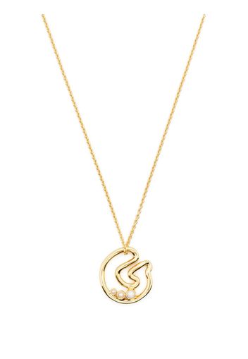 Missoma pearl-embellished initial pendant necklace - Gold