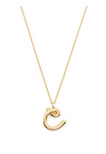 Missoma Curly Molten initial pendant necklace - Gold