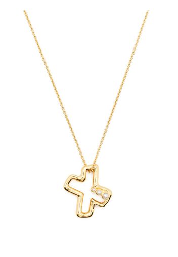 Missoma pearl-embellished initial pendant necklace - Gold