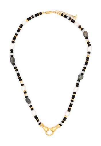 Missoma x Harris Reed In Good Hands beaded gemstone necklace - Gold