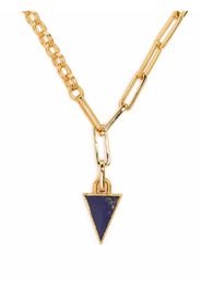 Missoma triangle-gemstone chain-link necklace - Gold
