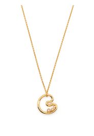 Missoma C-letter pendant chain-link necklace - Gold