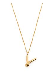 Missoma T-letter pendant chain-link necklace - Gold