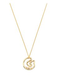 Missoma pearl-embellished initial pendant necklace - Gold