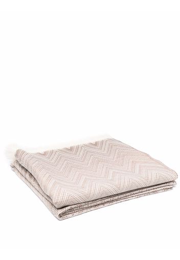 Missoni Home zig-zag woven blanket - Nude