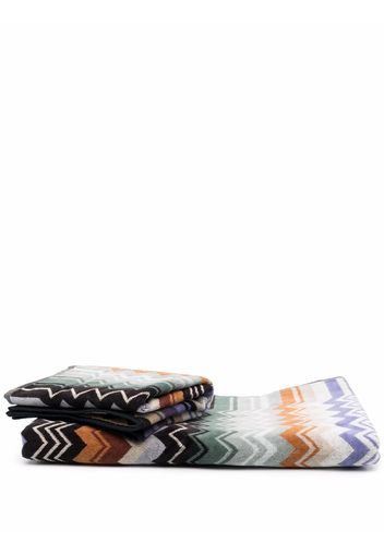 Missoni Home zig-zag cotton towel set - Grün