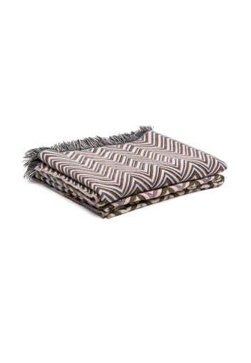 Missoni Home zig-zag-print soft blanket - Nude