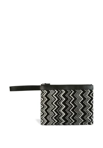 Missoni Home Keith Clutch mit Zickzackmuster - Schwarz