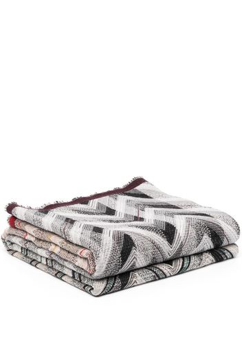 Missoni Home striped knitted blanket - Schwarz