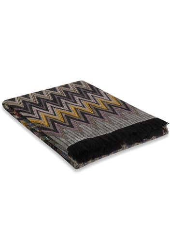 Missoni Home Chen zigzag-knit blanket - Grau