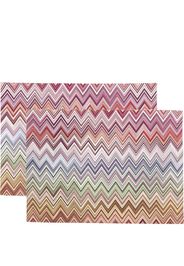 Missoni Home zigzag-print two-piece placemat set - Rot