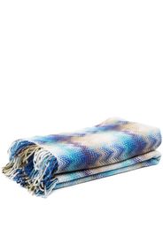 Missoni Home signature zig-zag print blanket - Blau