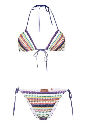 Missoni Triangel-Bikini mit Glitter-Effekt - Violett