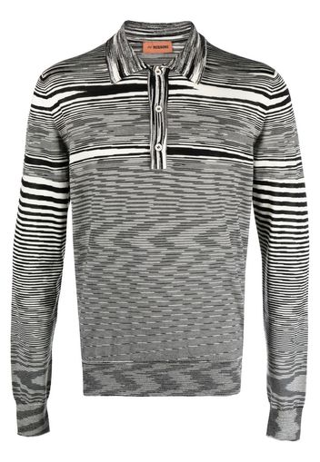 Missoni long-sleeve wool polo shirt - Schwarz