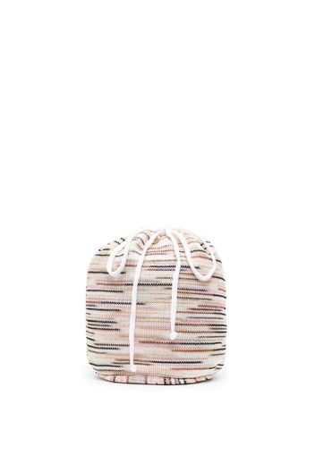 MISSONI knitted drawstring bucket bag - Nude