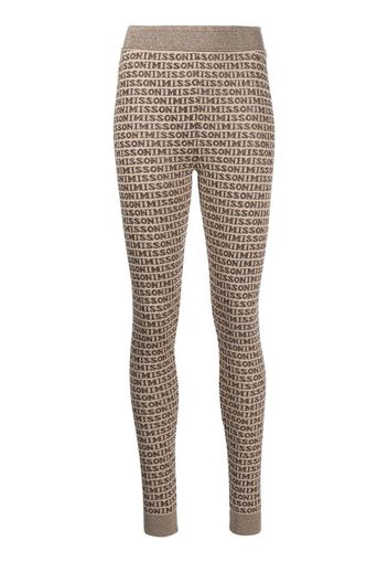 Missoni high-waisted monogram leggings - Braun