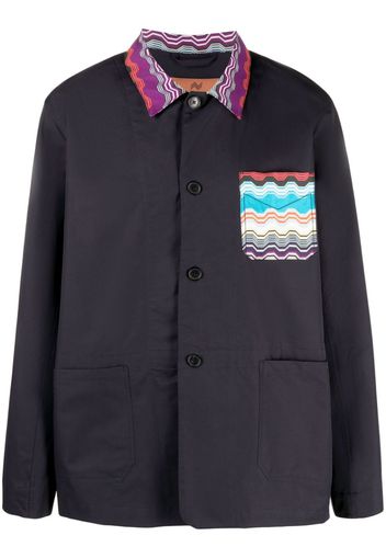 Missoni patch-pockets button-up shirt jacket - Schwarz