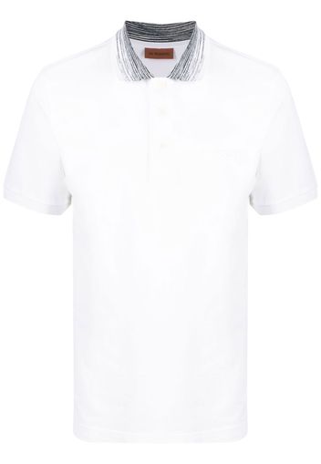 Missoni zig-zag collar polo shirt - Weiß