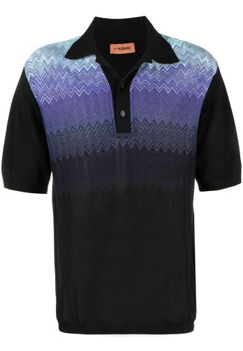 Missoni Poloshirt mit Zickzackmuster - Schwarz