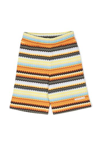 Missoni Kids zigzag-print knee-length shorts - Gelb