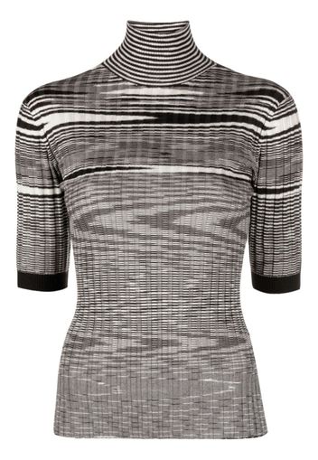 Missoni high-neck jacquard knitted top - Schwarz