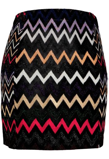 Missoni zigzag crochet-knit miniskirt - Schwarz