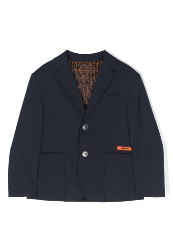 Missoni Kids logo-patch single-breasted blazer - Blau